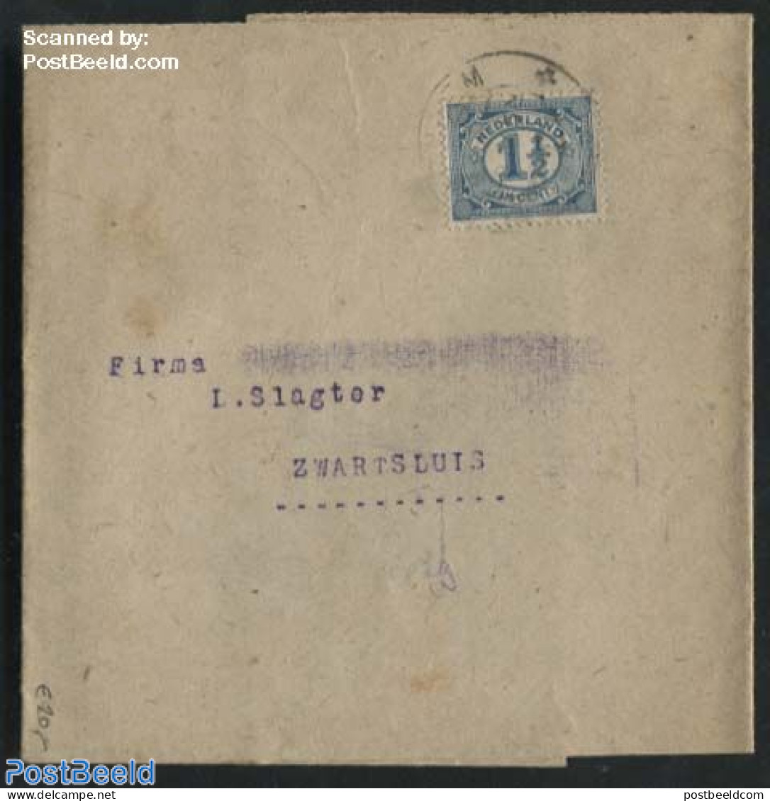 Netherlands 1913 Cover To Zwartsluis, Postal History - Cartas & Documentos