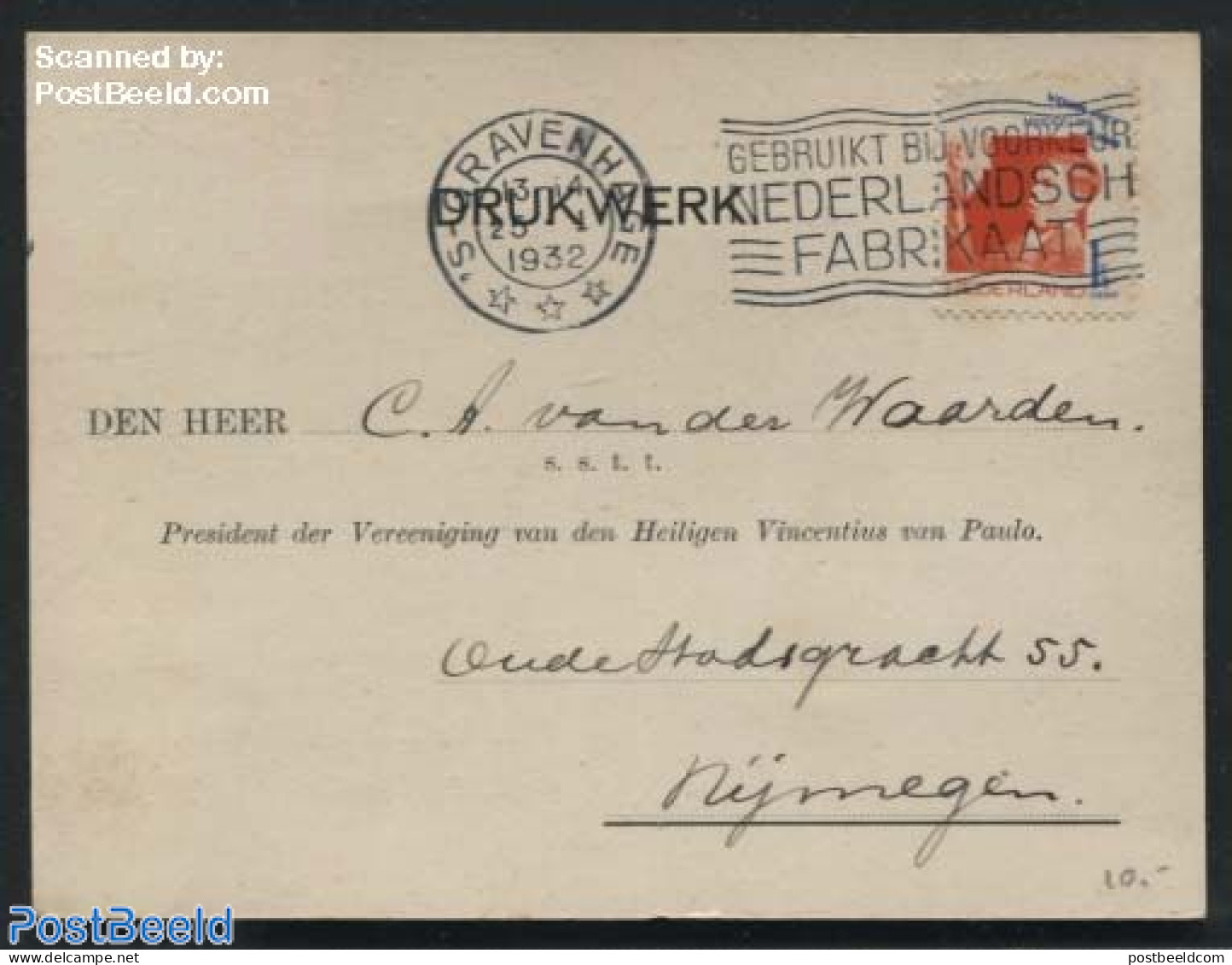 Netherlands 1931 Postal Card From The Hague To Nijmegen, Postal History - Brieven En Documenten