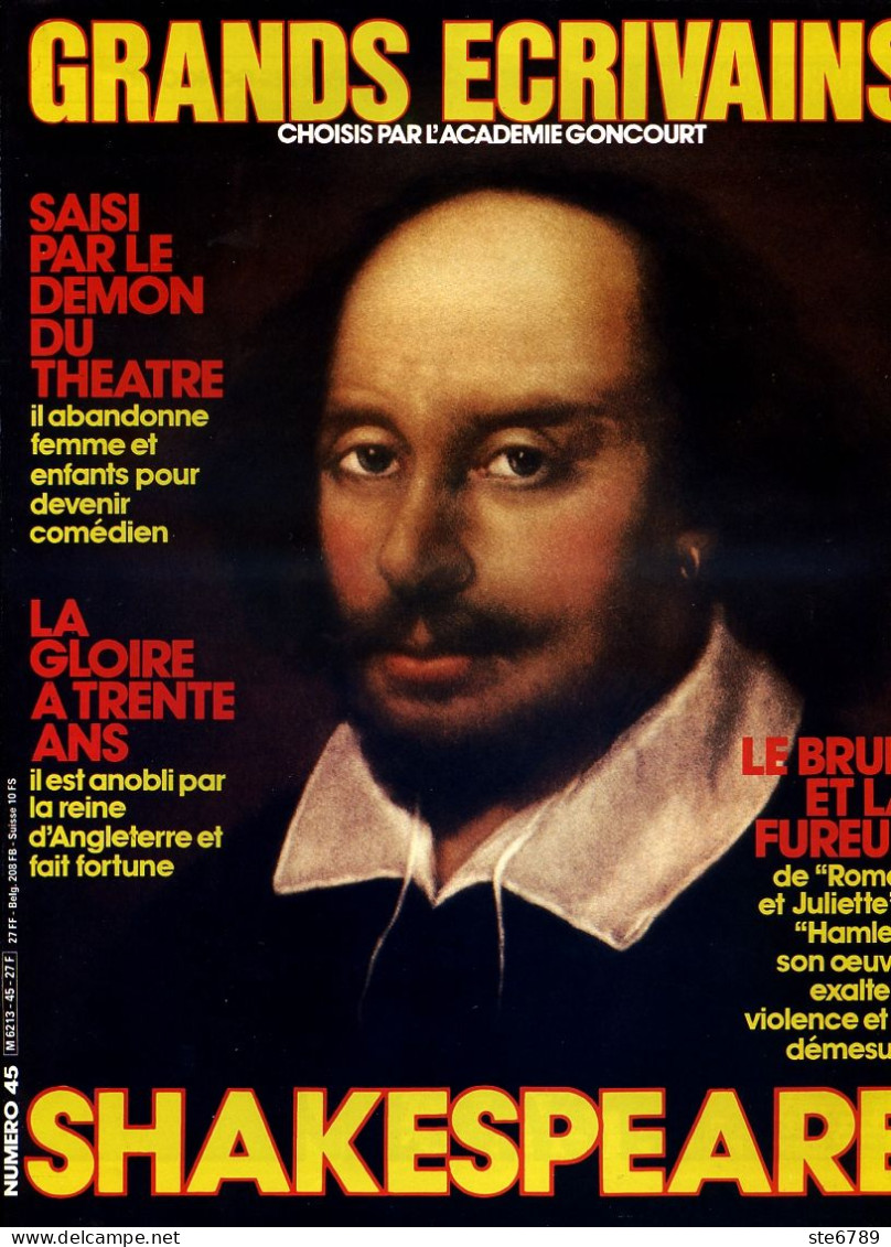 SHAKESPEARE Ecrivain GRANDS ECRIVAINS N° 45 - Geschiedenis