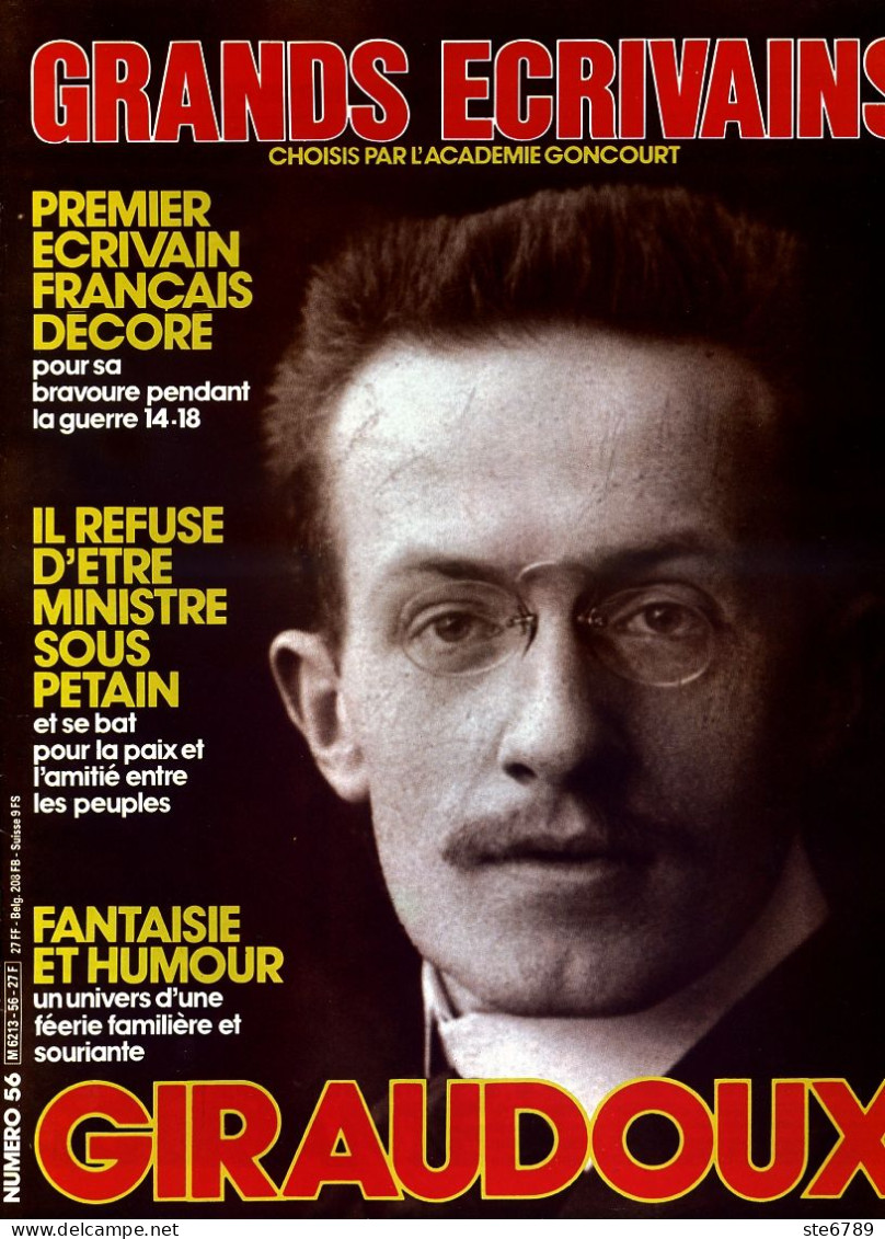 JEAN GIRAUDOUX Ecrivain GRANDS ECRIVAINS N° 56 - Histoire