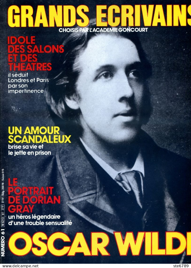 OSCAR WILDE Ecrivain GRANDS ECRIVAINS N° 61 - Storia