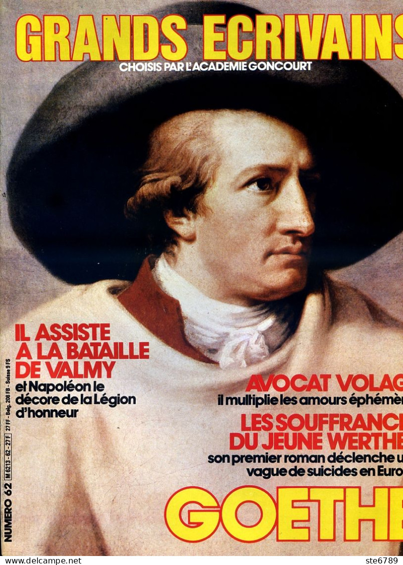 GOETHE Ecrivain GRANDS ECRIVAINS N° 62 - History