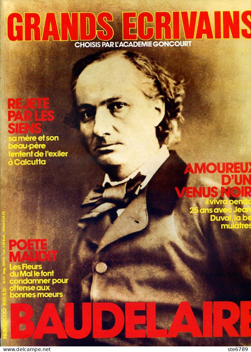 CHARLES BAUDELAIRE Ecrivain GRANDS ECRIVAINS N° 10 - Geschichte