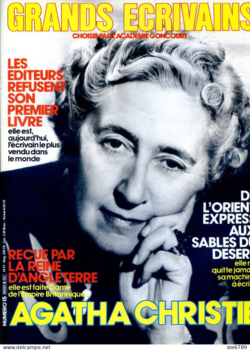 AGATHA CHRISTIE Ecrivain GRANDS ECRIVAINS N° 15 - Geschiedenis