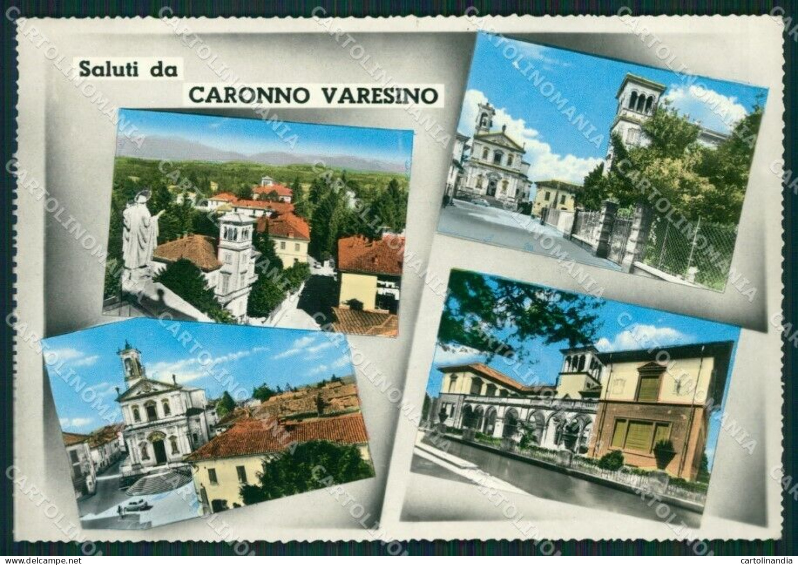 Varese Caronno Varesino Saluti Da FG Foto Cartolina KVM1438 - Varese