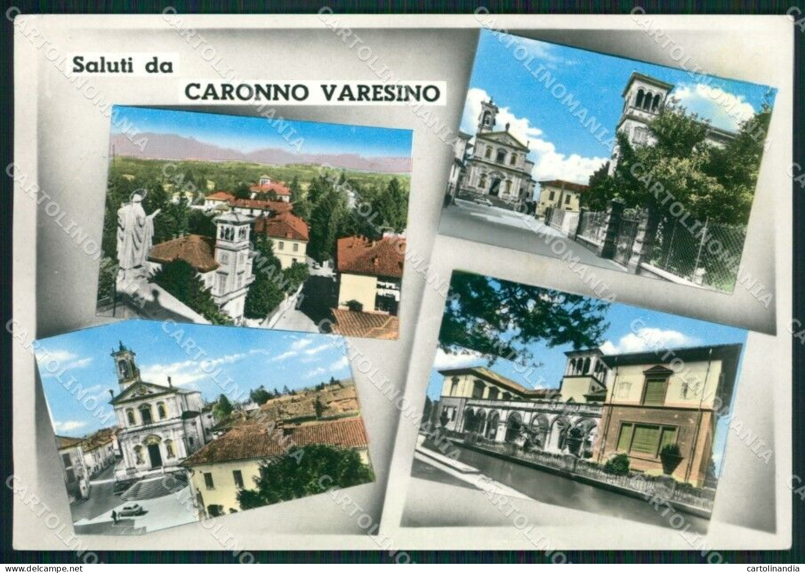 Varese Caronno Varesino Saluti Da FG Foto Cartolina KVM1437 - Varese