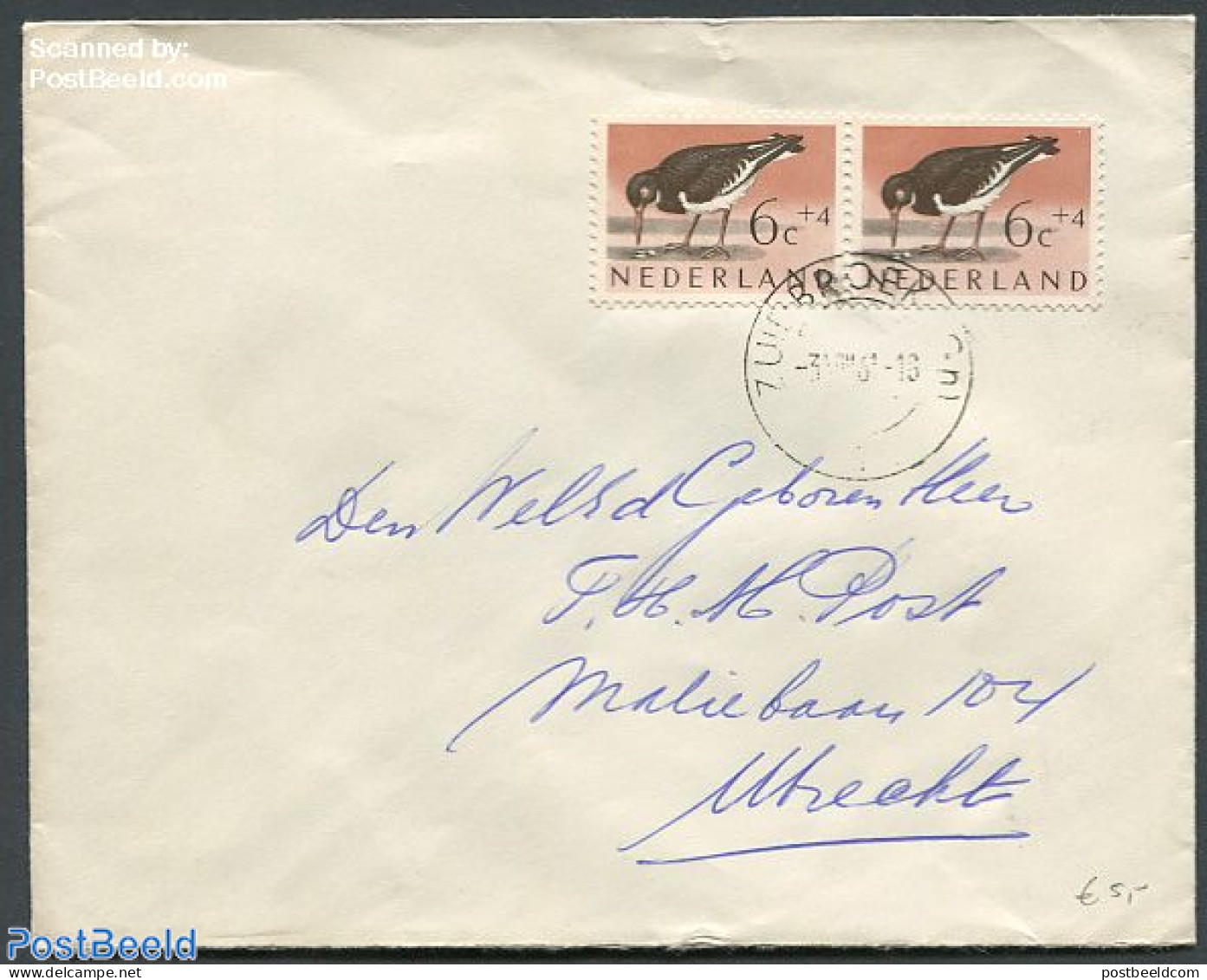 Netherlands 1961 A Pair Of Nvhp 753 O, Postal History, Nature - Birds - Covers & Documents