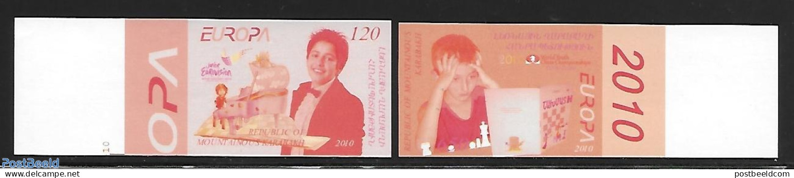 Nagorno-Karabakh 2010 Europa, Children Books 2v, Imperforated, Mint NH, History - Performance Art - Sport - Europa (ce.. - Music