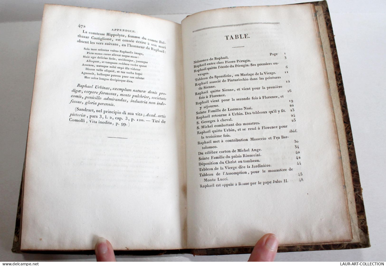 HISTOIRE DE LA VIE ET DES OUVRAGES DE RAPHAEL Par QUATREMERE DE QUINCY 1824 E-O / ANCIEN LIVRE XIXe SIECLE (2603.60) - 1801-1900