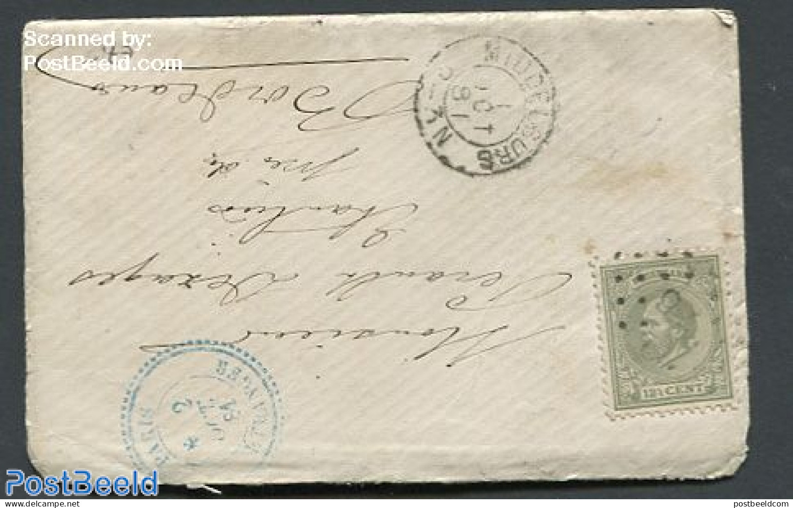 Netherlands 1875 A Letter From Middelburg To Bordeaux, Postal History - Cartas & Documentos