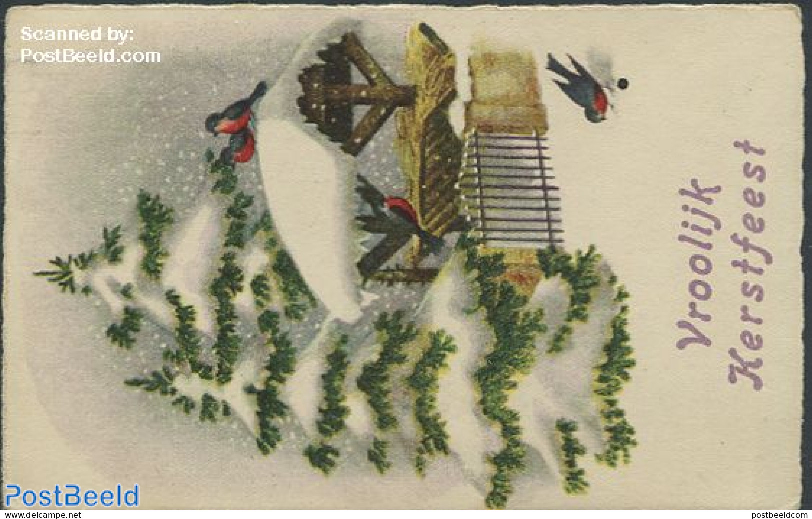 Netherlands 1939 Christmas Card To Amsterdam With Nvhp No. 327, Postal History, Art - Children Drawings - Cartas & Documentos