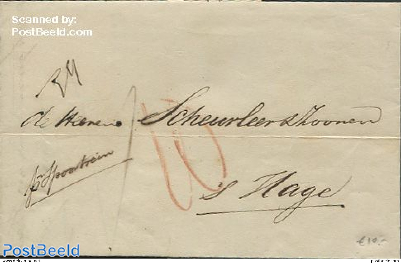 Netherlands 1850 Folding Letter From Amsterdam To S-Gravenhage, Postal History - ...-1852 Prephilately
