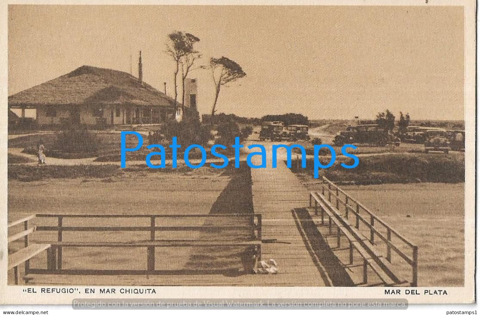 227539 ARGENTINA MAR DEL PLATA EL REFUGIO EN MAR CHIQUITA POSTAL POSTCARD - Argentine