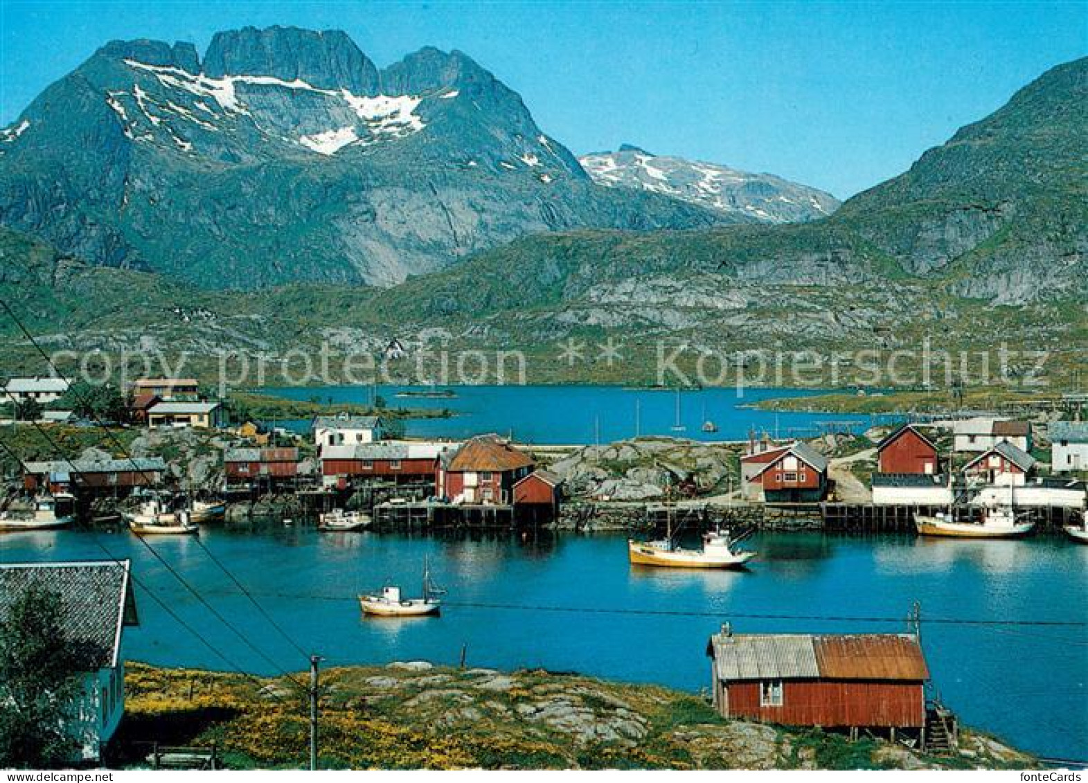 73625314 Sorvagen Lofoten Panorama Berge Sorvagen Lofoten - Norvège