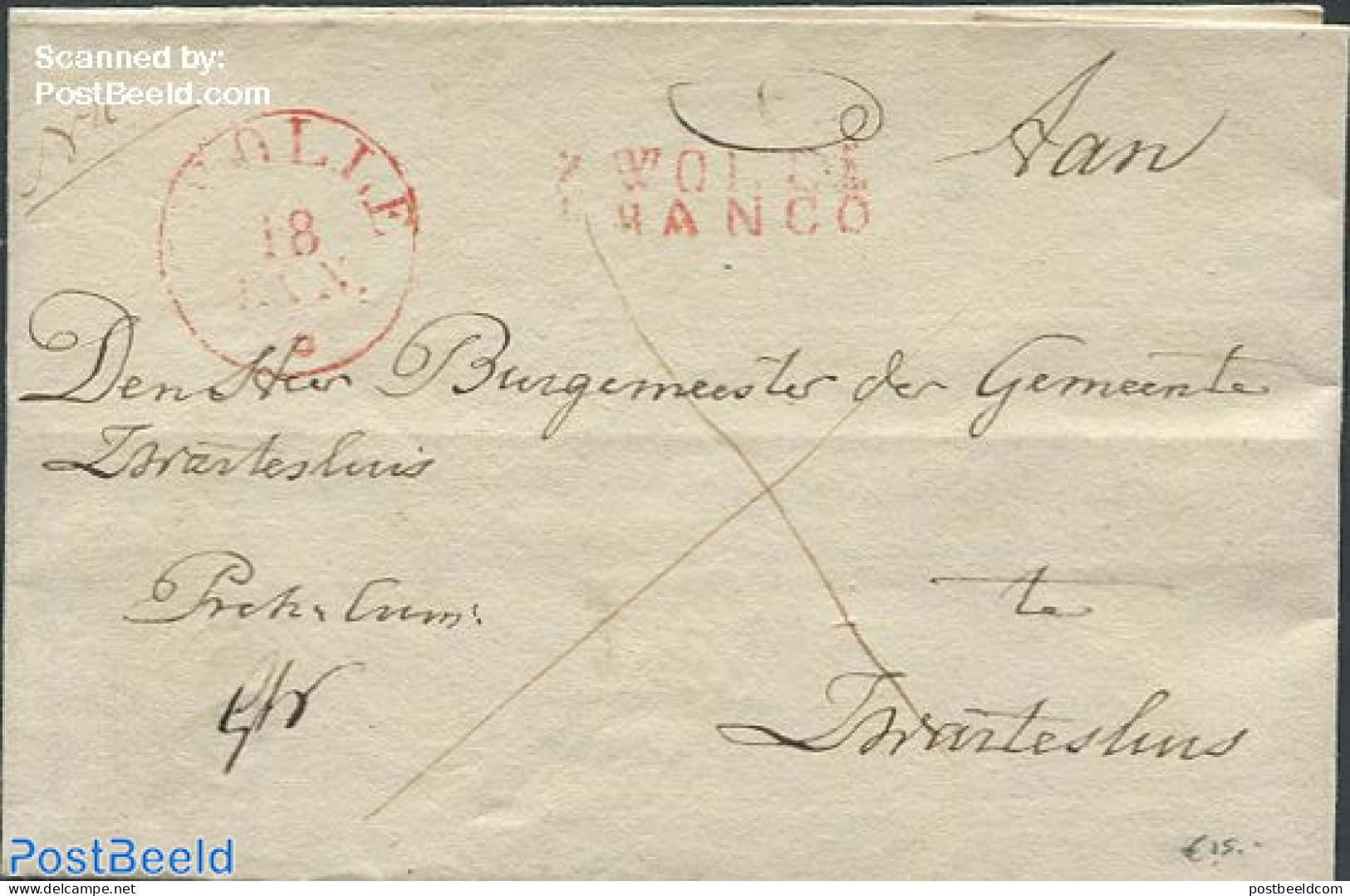 Netherlands 1830 Folding Letter, Postal History - ...-1852 Voorlopers