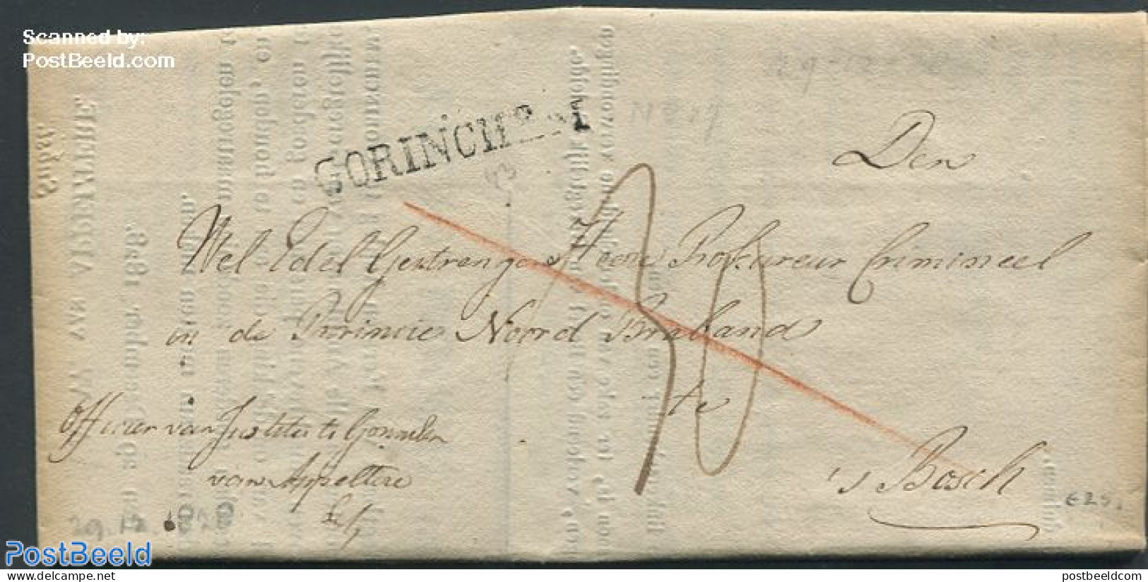 Netherlands 1828 Folding Letter With A List Of Stolen Goods., Postal History - ...-1852 Voorlopers