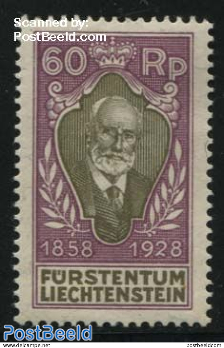 Liechtenstein 1928 60Rp, Stamp Out Of Set, Mint NH - Unused Stamps