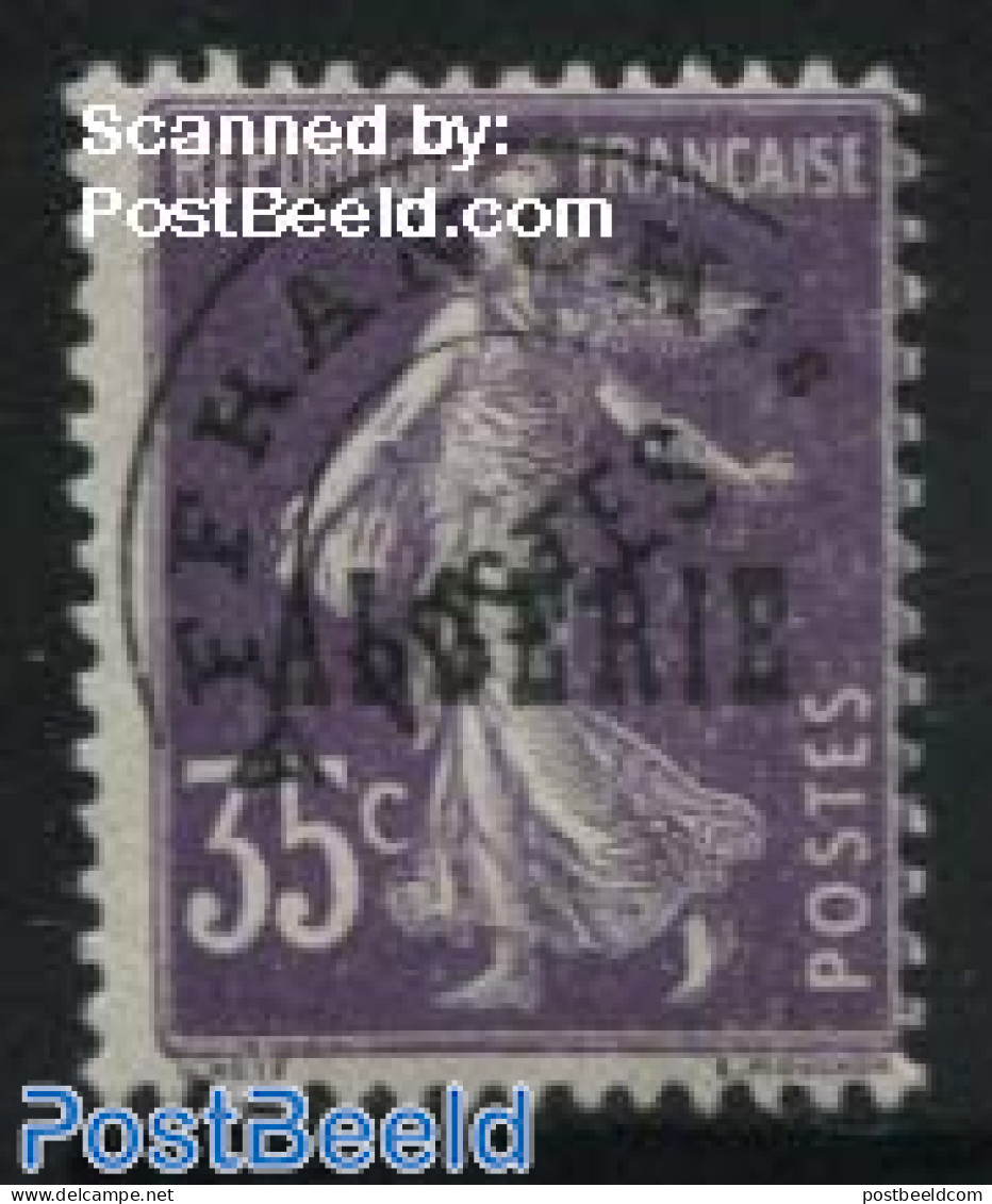 Algeria 1924 35c, Precancel, Stamp Out Of Set, Mint NH - Unused Stamps