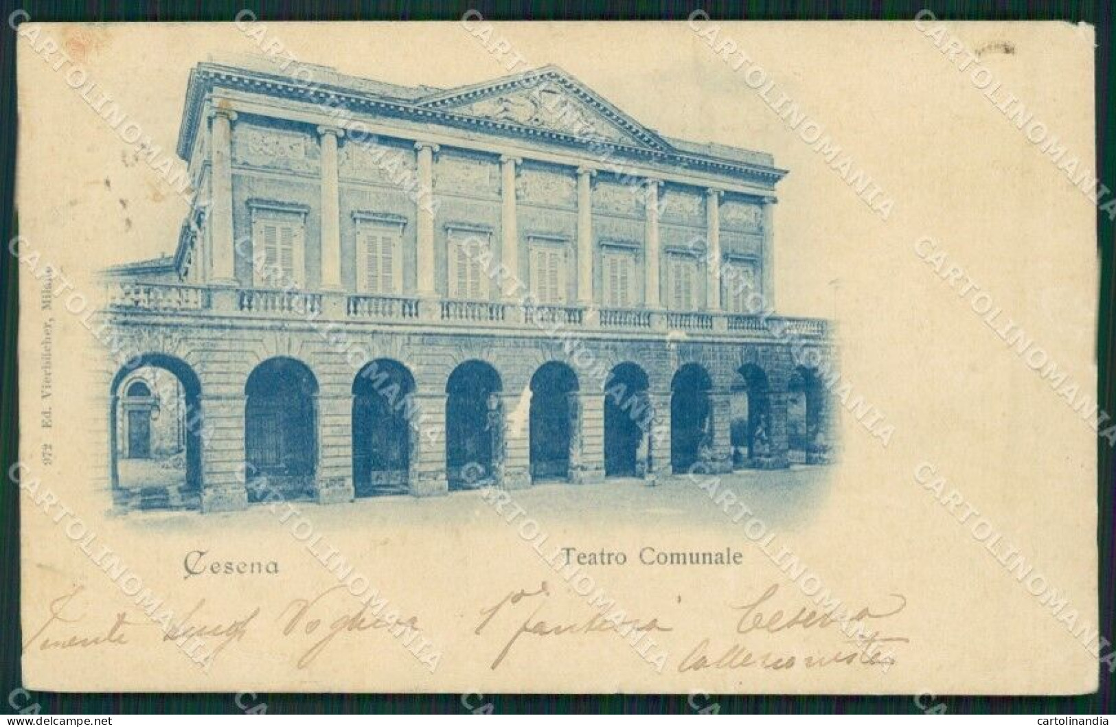 Forlì Cesena Teatro PIEGA RIPARATA Cartolina KV1576 - Forli