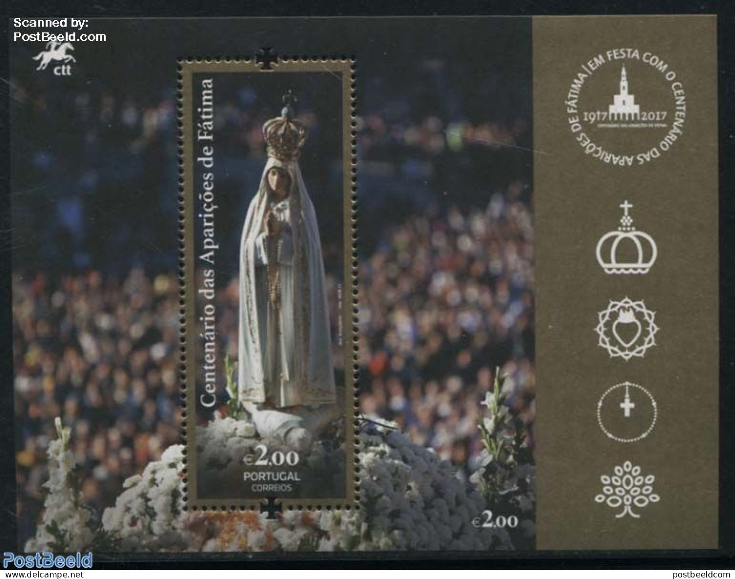 Portugal 2017 Fatima S/s, Joint Issue Poland, Luxembourg, Slovakia, Mint NH, Religion - Various - Religion - Joint Iss.. - Unused Stamps