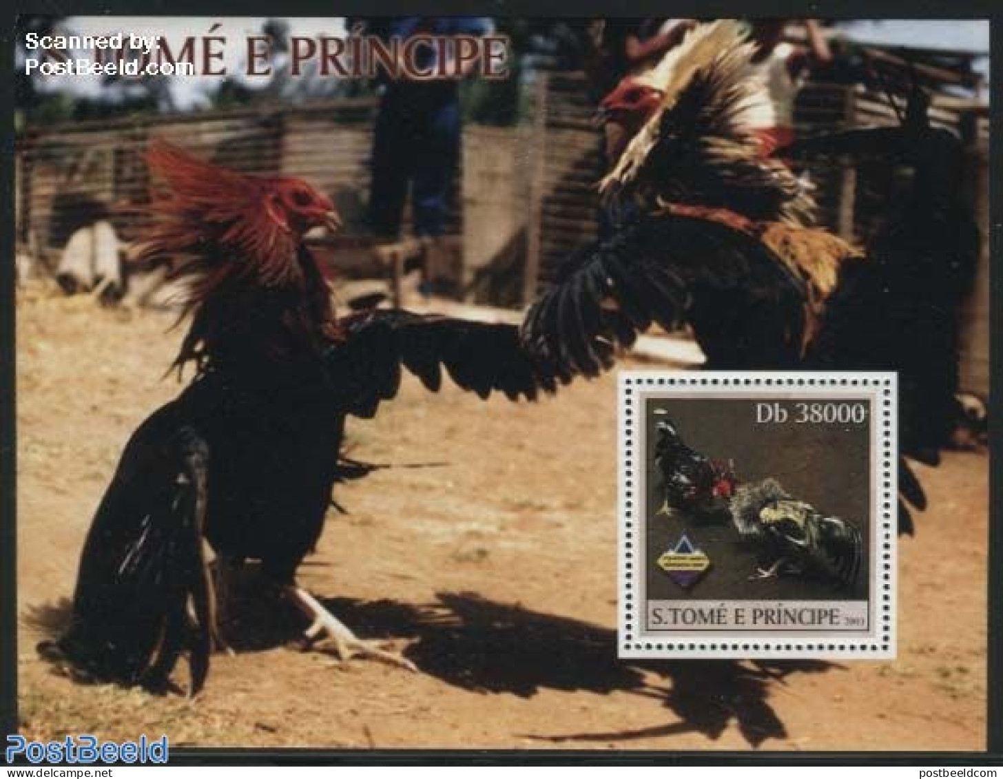 Sao Tome/Principe 2003 Poultry S/s, Mint NH, Nature - Birds - Poultry - Sao Tome And Principe