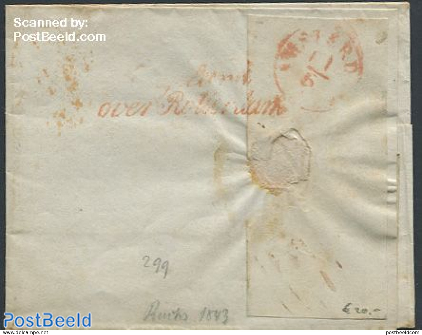 Netherlands 1843 Folding Cover To Amsterdam, Postal History - ...-1852 Voorlopers