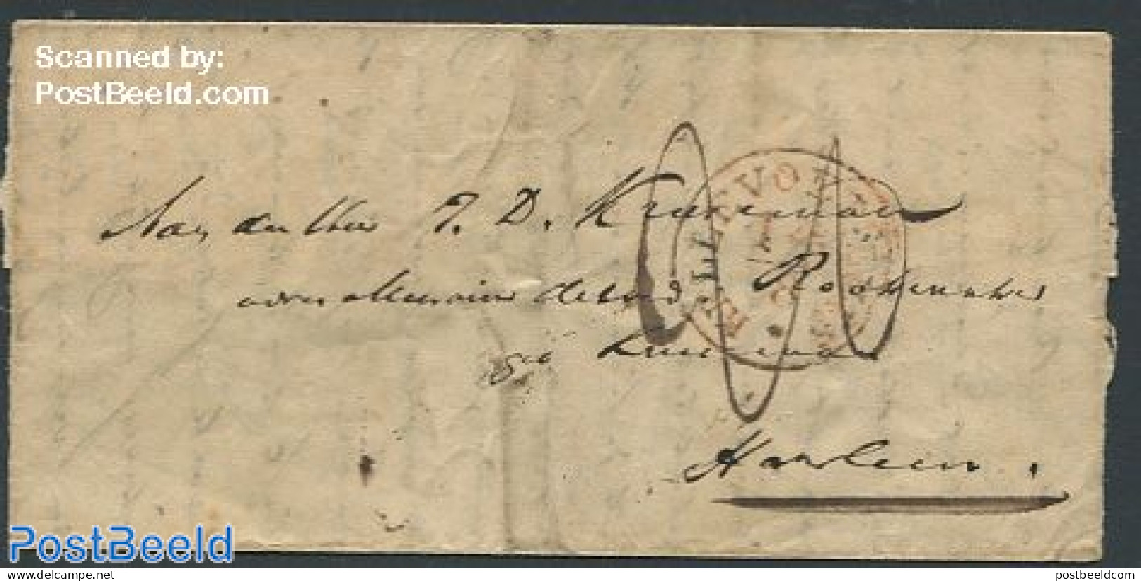 Netherlands 1841 Folding Letter To Rotterdam, Postal History - ...-1852 Voorlopers