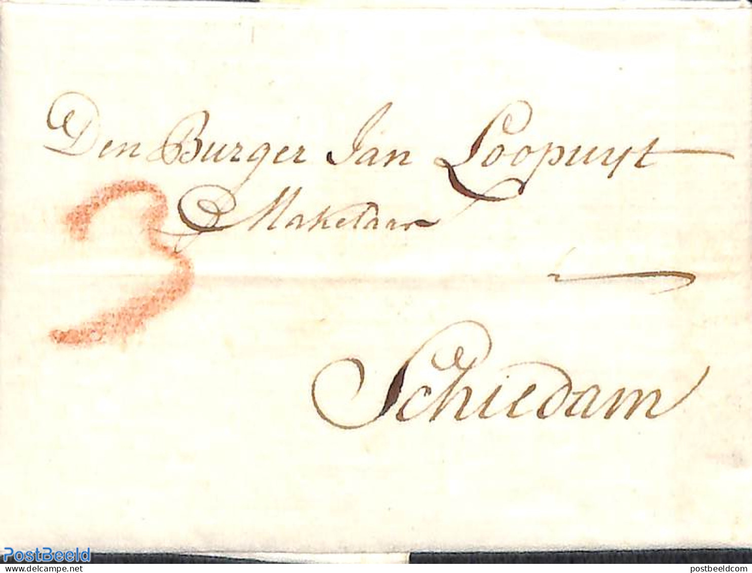 Netherlands 1796 Folding Letter From Amsterdam To The Mayor Of Schiedam, Postal History - ...-1852 Voorlopers