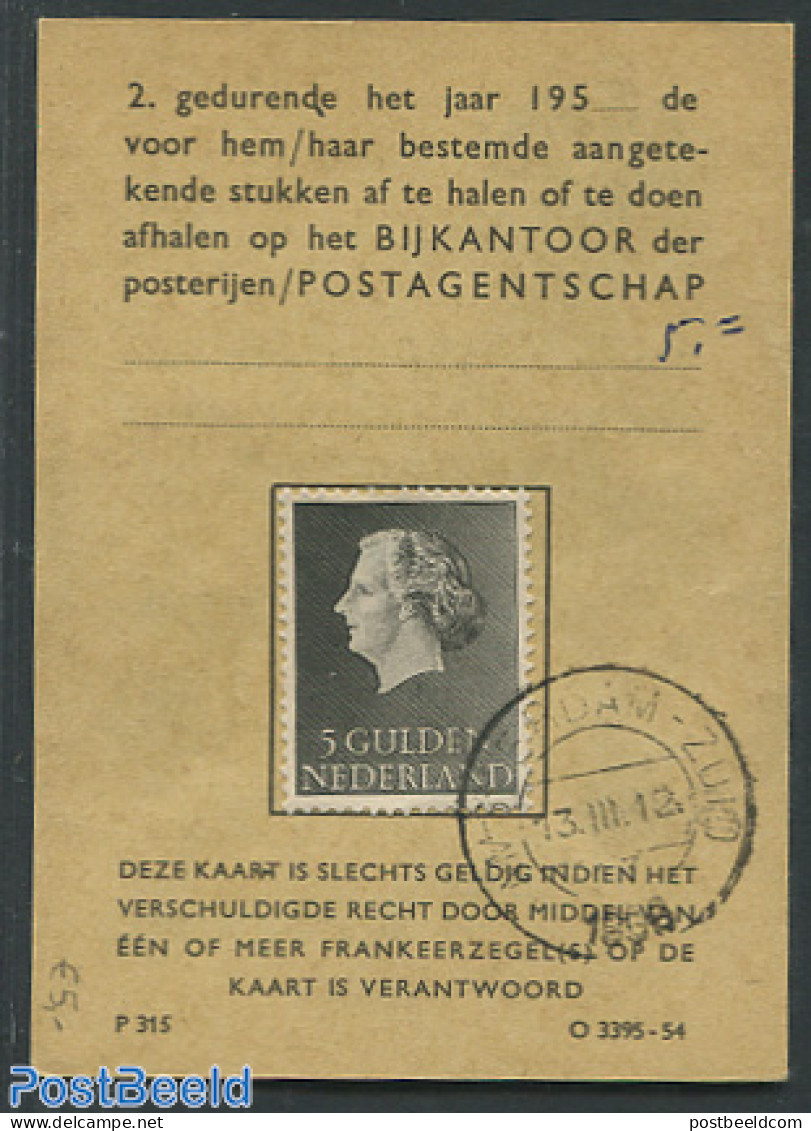 Netherlands 1955 Postbox Card With NVPH No. 639., Postal History - Briefe U. Dokumente