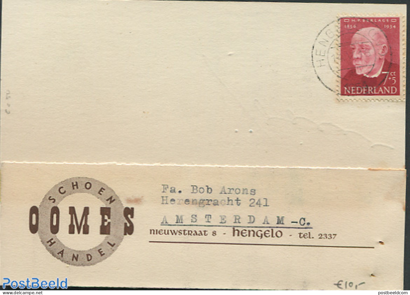 Netherlands 1954 Envelope With Nvph No.643, Postal History - Cartas & Documentos