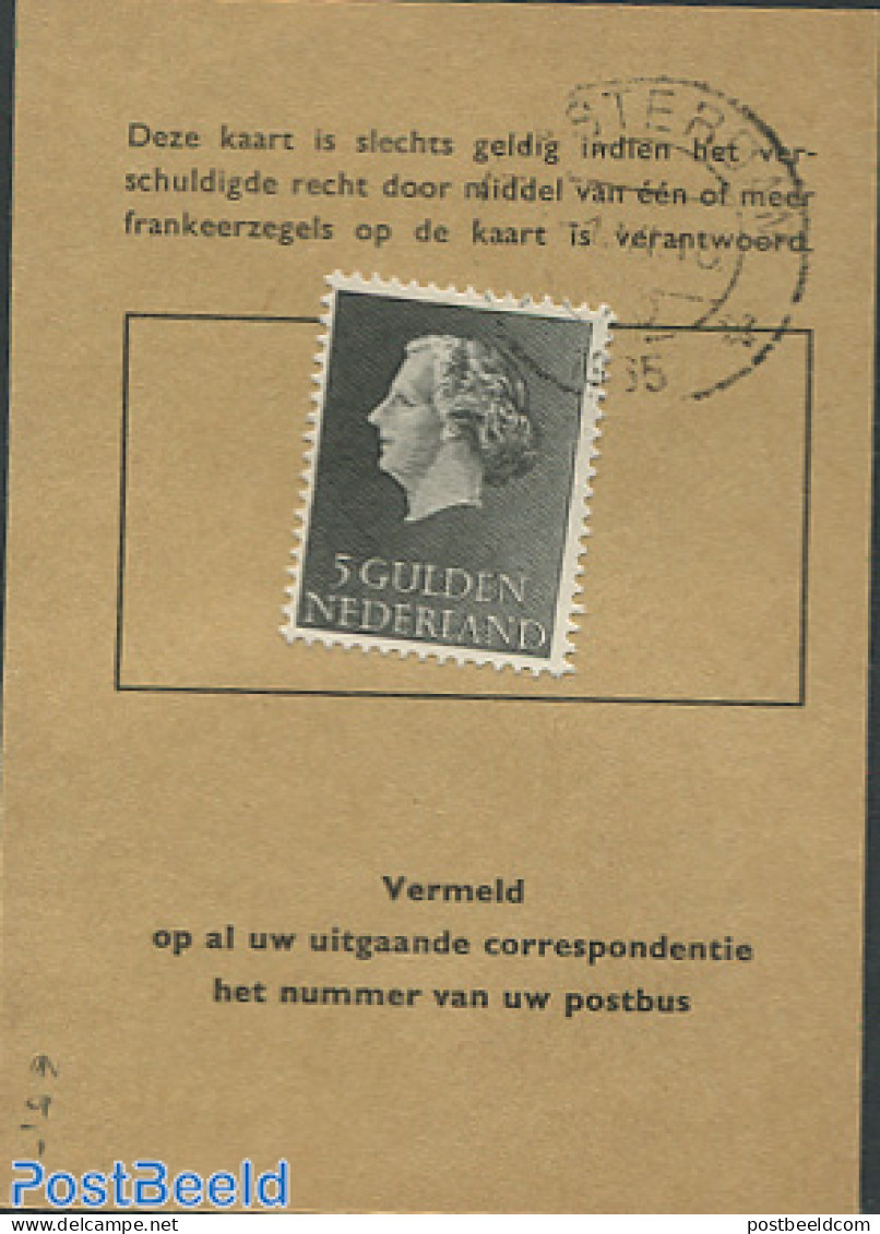 Netherlands 1955 Postbox Card With Nvph No.639, Postal History, History - Kings & Queens (Royalty) - Storia Postale