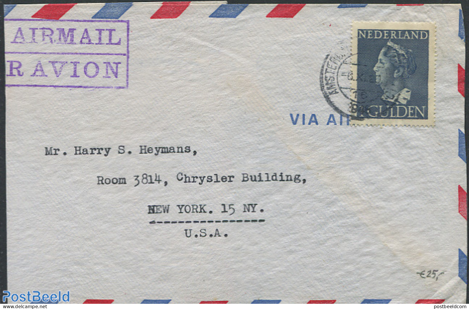 Netherlands 1946 Airmail With Nvph No.346, Postal History, History - Kings & Queens (Royalty) - Briefe U. Dokumente