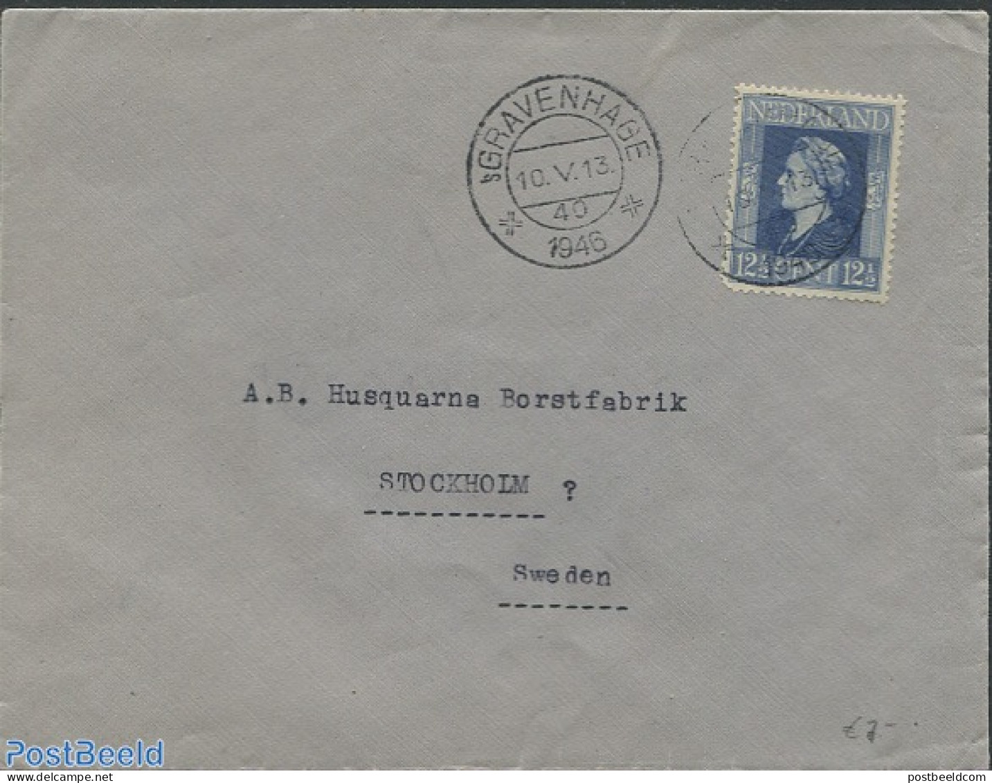 Netherlands 1946 Envelope With Nvph No.434, Postal History, History - Kings & Queens (Royalty) - Covers & Documents