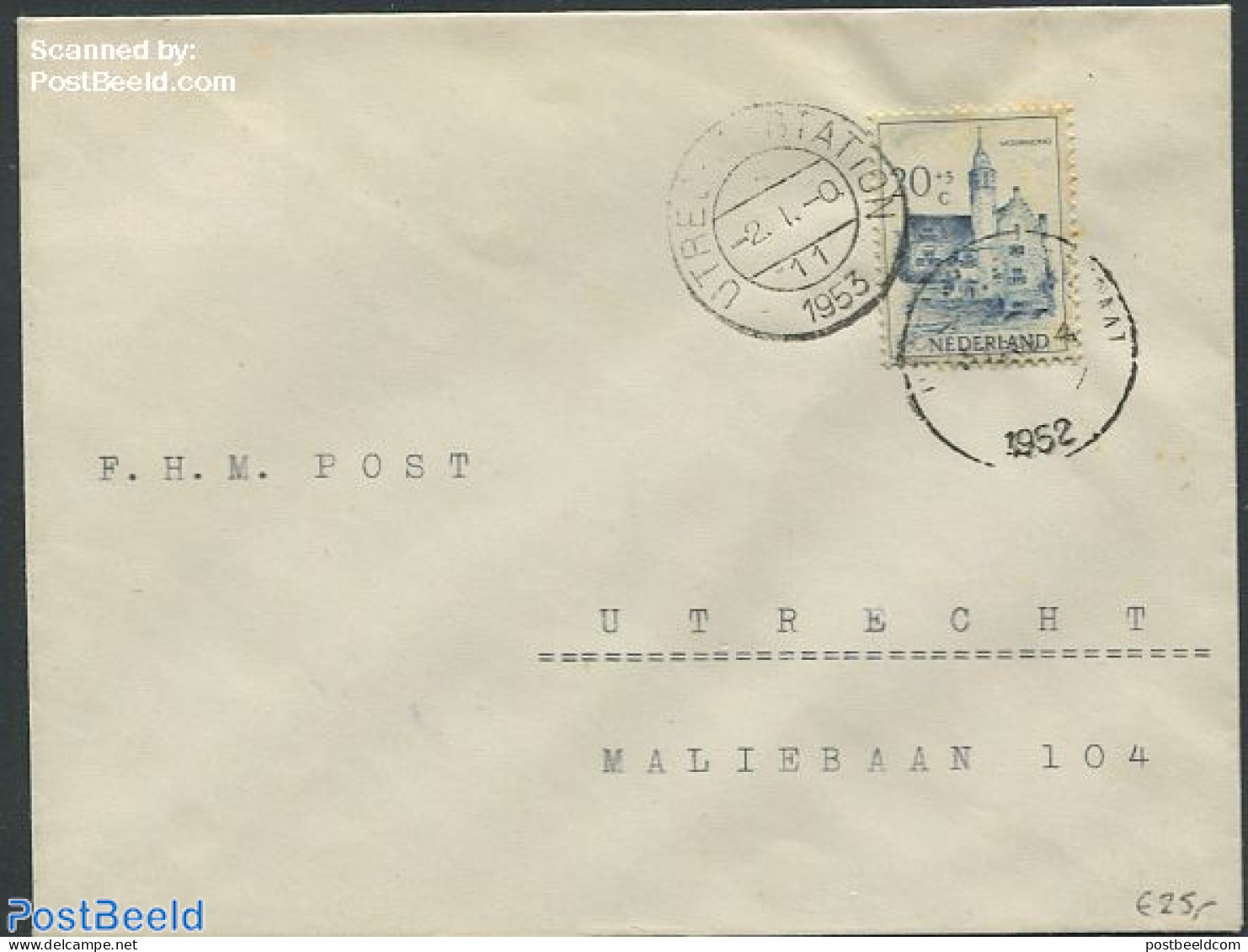 Netherlands 1951 Envelope With Nvph No.572, Postal History - Briefe U. Dokumente