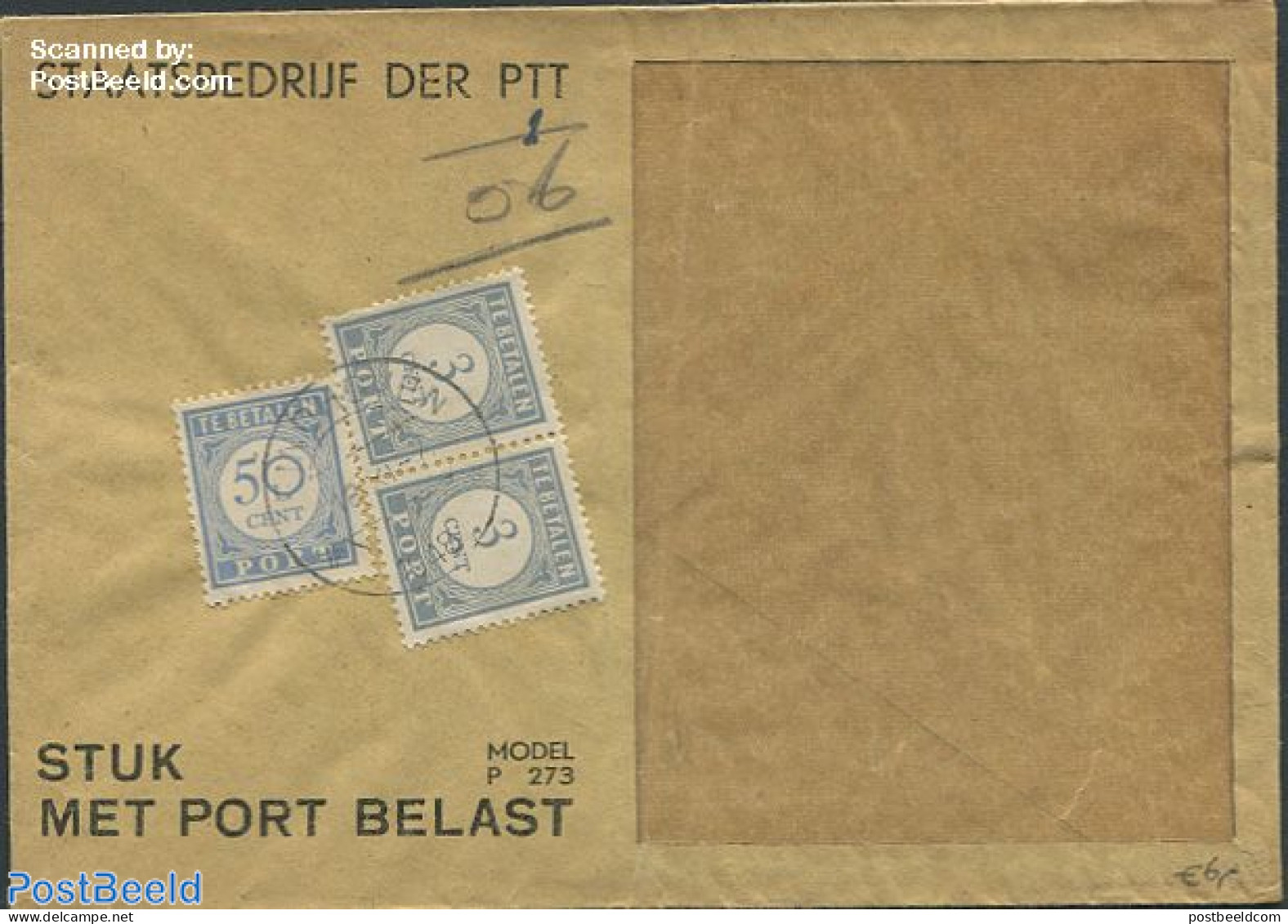 Netherlands 1948 Postage Due 50c And 2x3c, Postal History - Brieven En Documenten