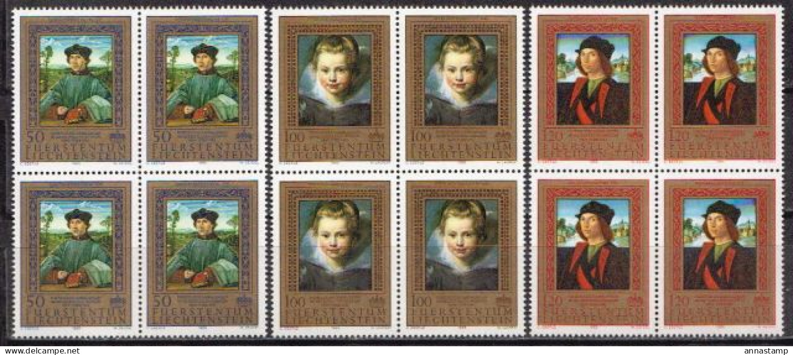 Liechtenstein MNH Set In A Block Of 4 Stamps - Otros & Sin Clasificación