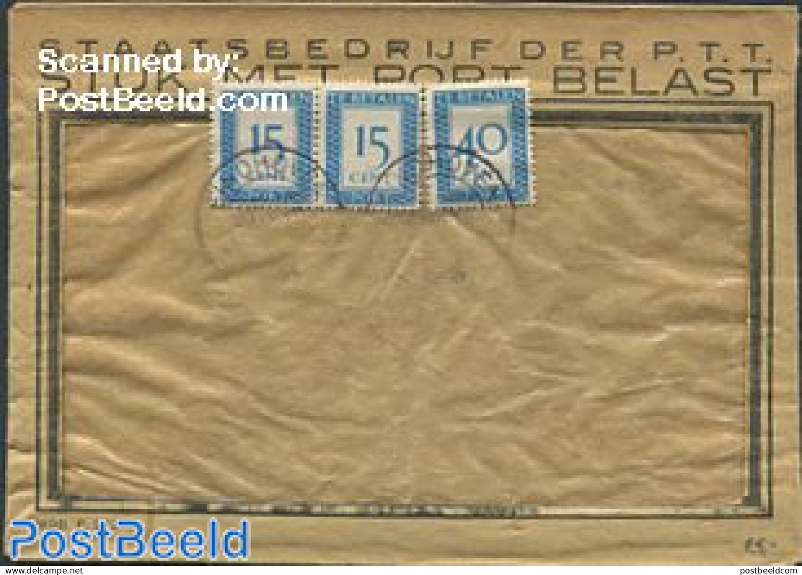 Netherlands 1948 Postage Due 2x15c And 40c, Postal History - Briefe U. Dokumente