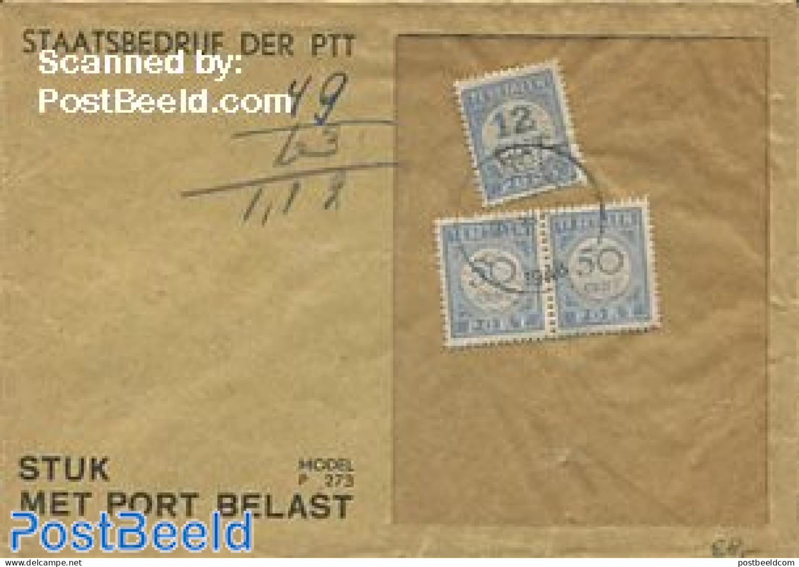 Netherlands 1948 Postage Due With 2x50c And 12c, Postal History - Brieven En Documenten