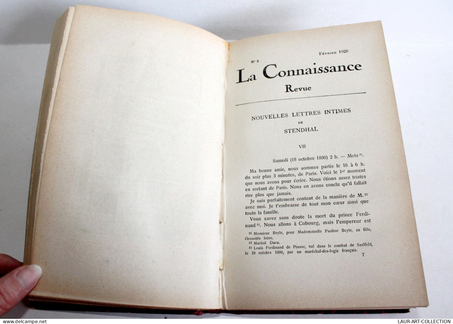 LA CONNAISSANCE REVUE DE LETTRES ET D'IDEES Par DOYON WILLERMOZ 1920 N°1 AU N°4 / ANCIEN LIVRE XXe SIECLE (2603.62) - 1901-1940