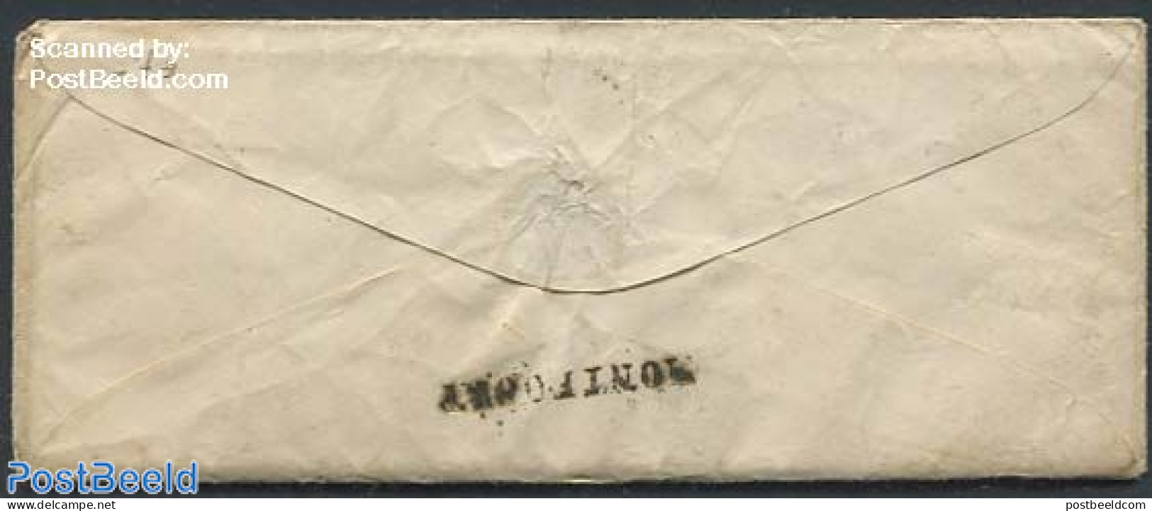 Netherlands 1850 Littele Envelope With A Folded Letter. From Montfoort, Postal History - ...-1852 Voorlopers