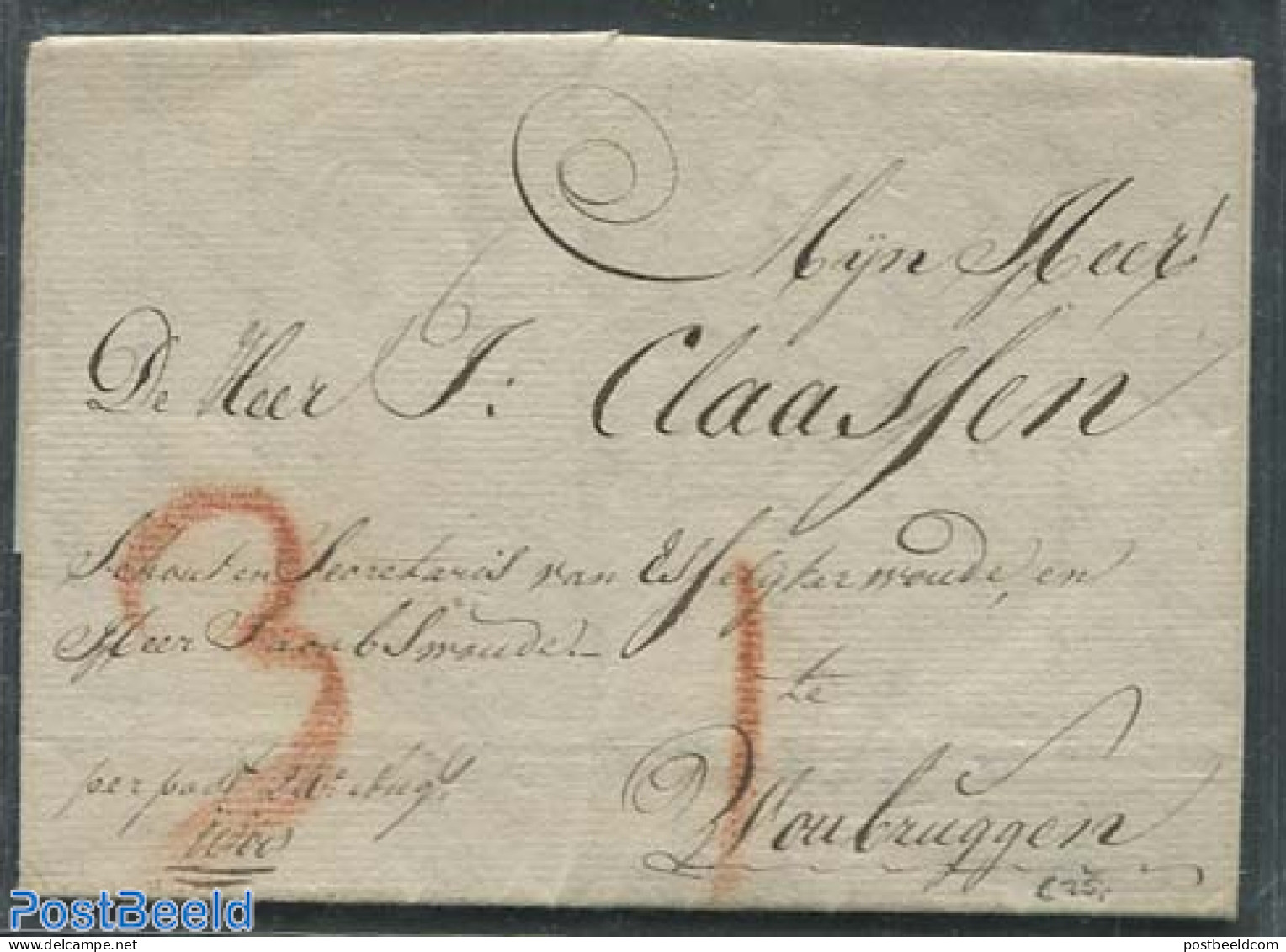 Netherlands 1808 Folding Letter From The Hague To Woudbruggen, Postal History - ...-1852 Voorlopers