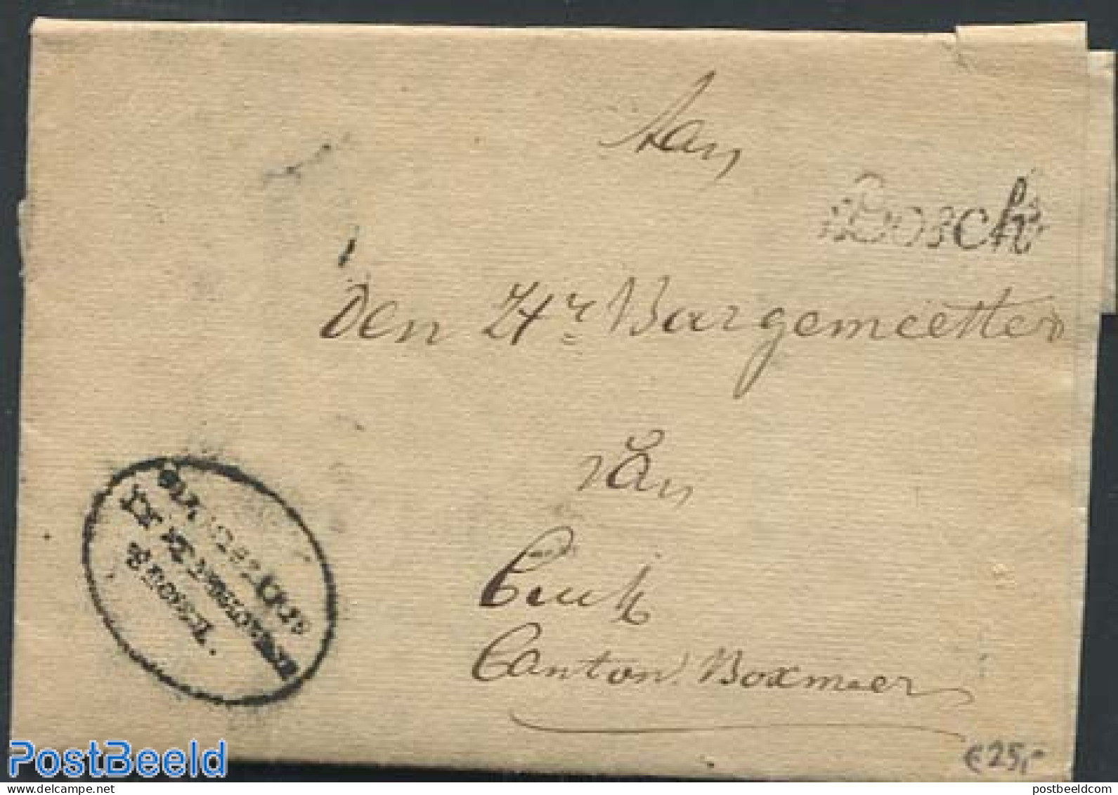 Netherlands 1814 Folding Letter From S Hertogenbosch To Boxmeer, Postal History - ...-1852 Voorlopers