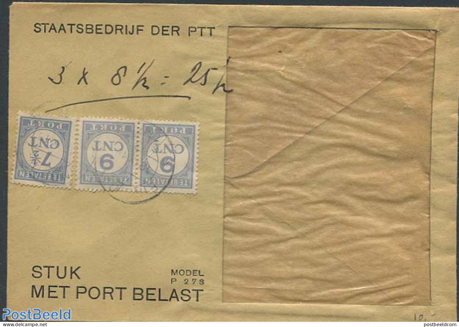 Netherlands 1947 Postage Due 2x 6c And 7.5c, Postal History - Briefe U. Dokumente