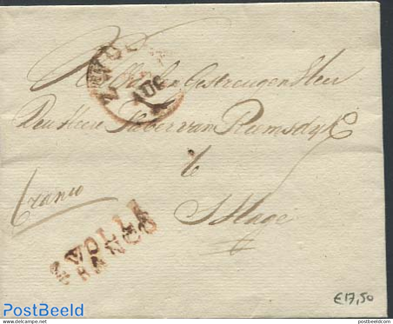 Netherlands 1835 Folding Cover From Zwolle To The Hague, Franko Zwolle Mark, Postal History - ...-1852 Voorlopers