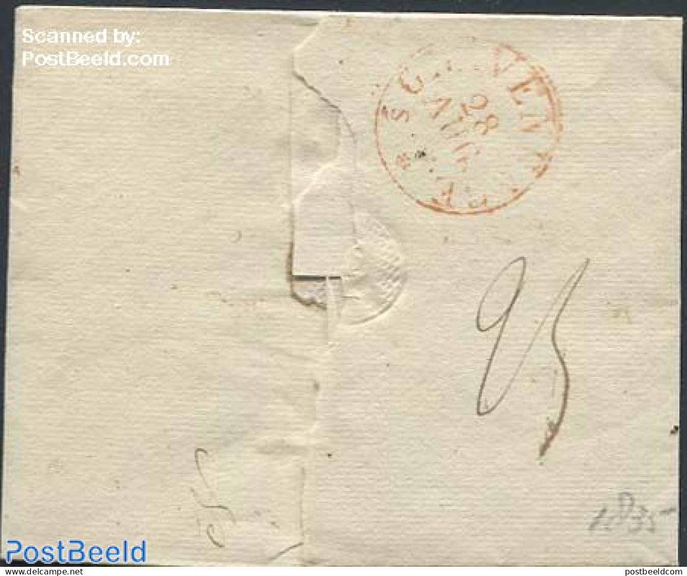 Netherlands 1835 Folding Cover From Zwolle To The Hague, Franko Zwolle Mark, Postal History - ...-1852 Prephilately