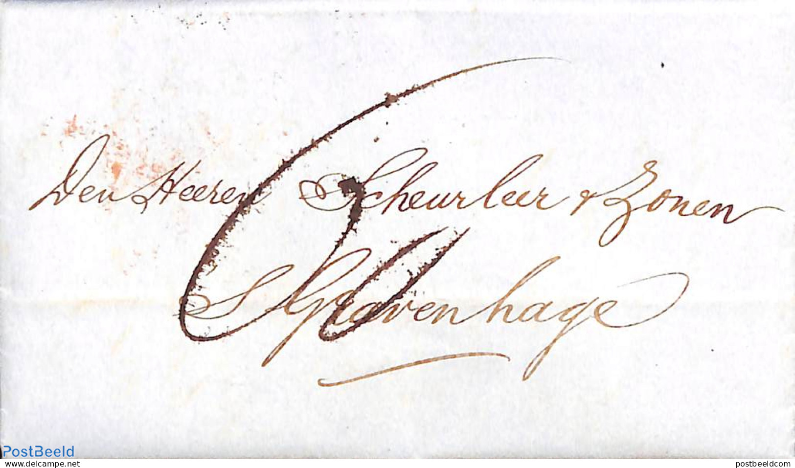 Netherlands 1849 Folding Letter From London To The Hague, Postal History - ...-1852 Préphilatélie