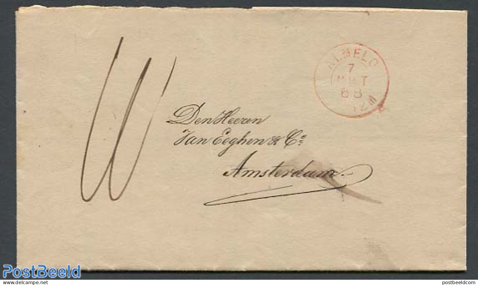 Netherlands 1868 Memorandum Sent To Amsterdam, Postal History - Covers & Documents