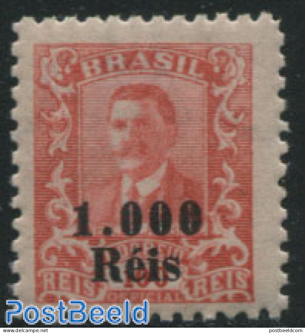 Brazil 1928 1000 On 100R, Stamp Out Of Set, Mint NH - Nuovi