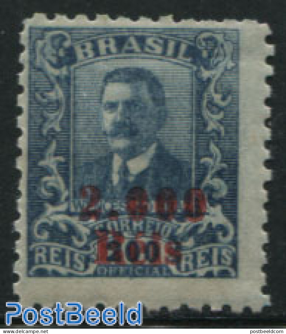 Brazil 1928 2000R On 200R, Stamp Out Of Set, Mint NH - Ongebruikt