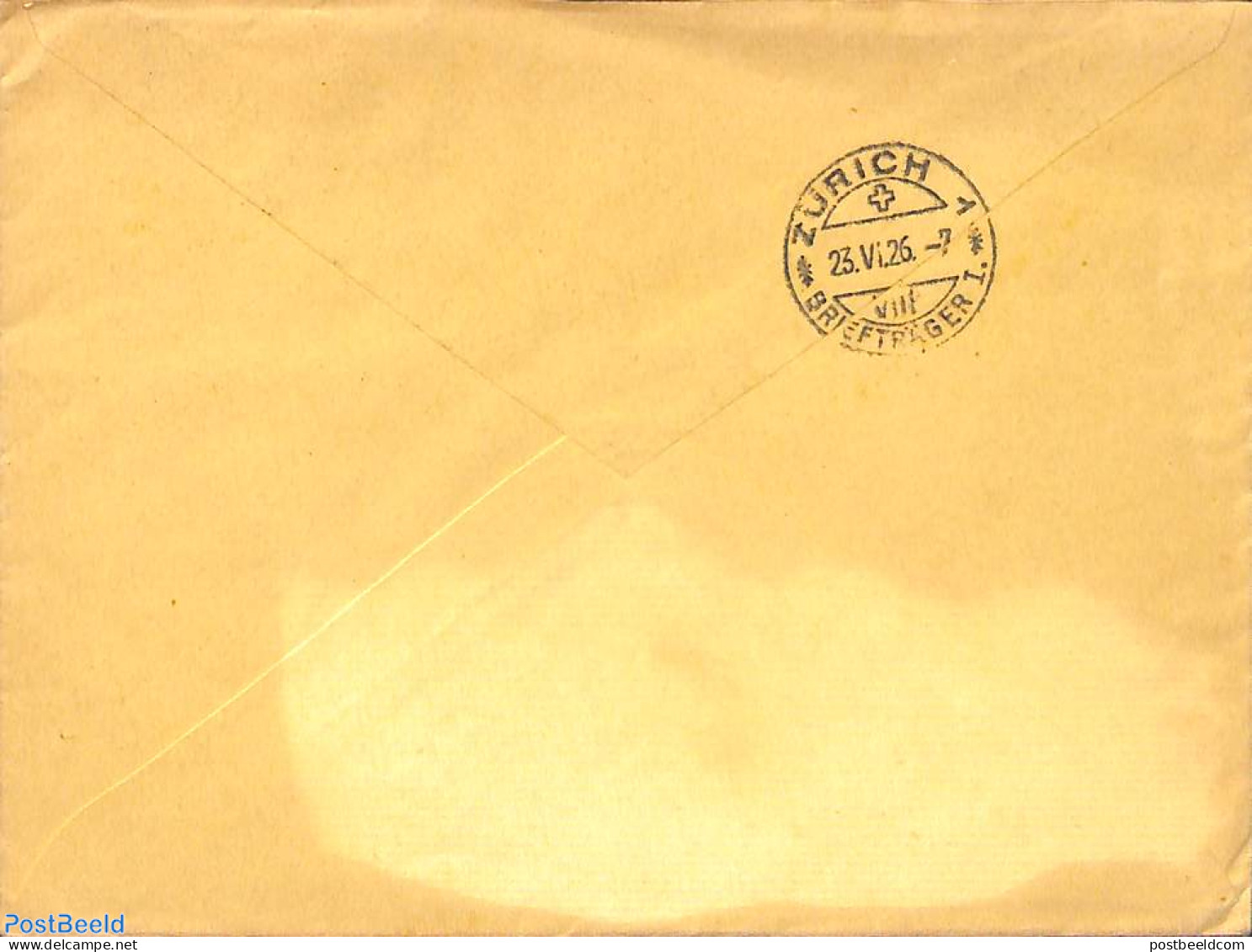 Switzerland 1926 Envelope To Zurich. Registered In Bern, Postal History - Briefe U. Dokumente